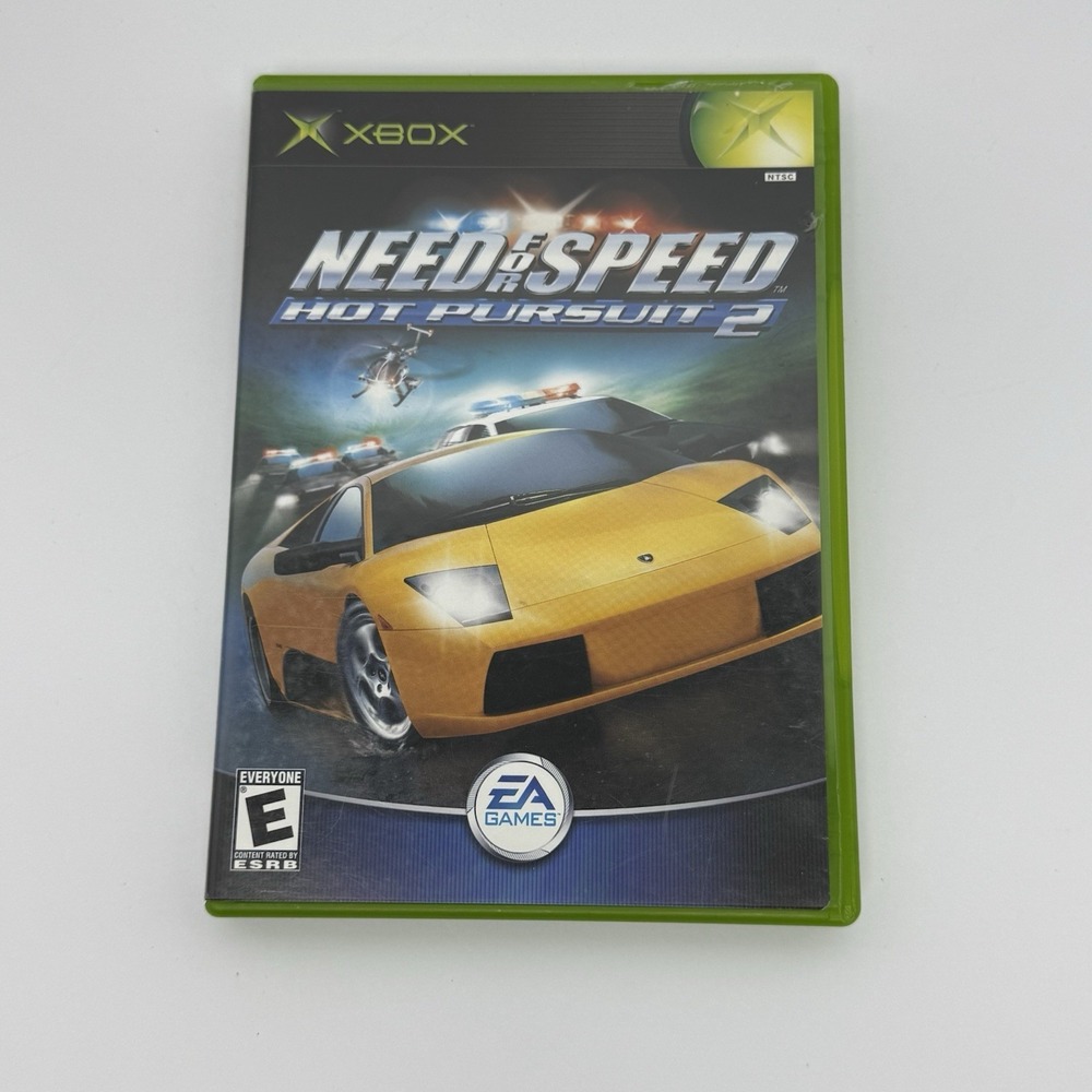 Need for Speed: Hot‎ Pursuit 2 (Microsoft Xbox, 2002) Case and Game Only Working